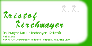kristof kirchmayer business card